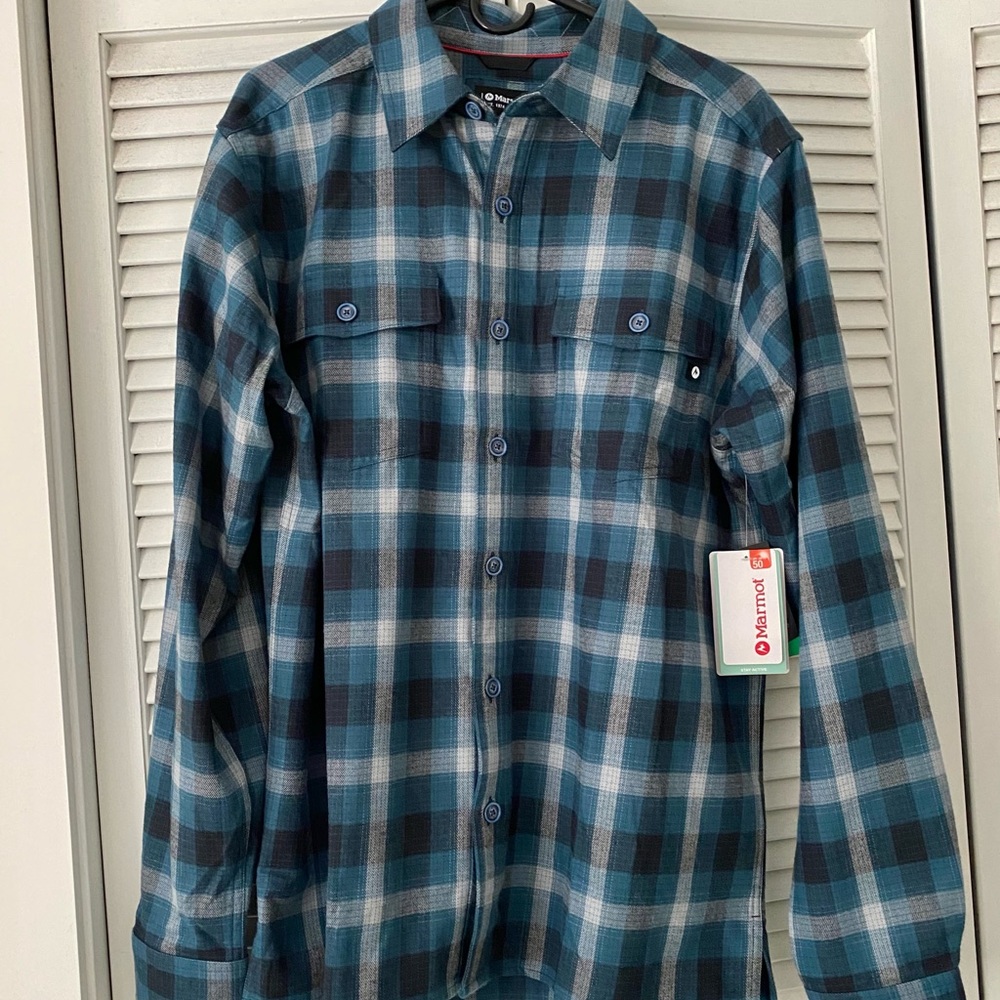 NEW Marmot Movatn Heavywt Flannel Stargazer XL